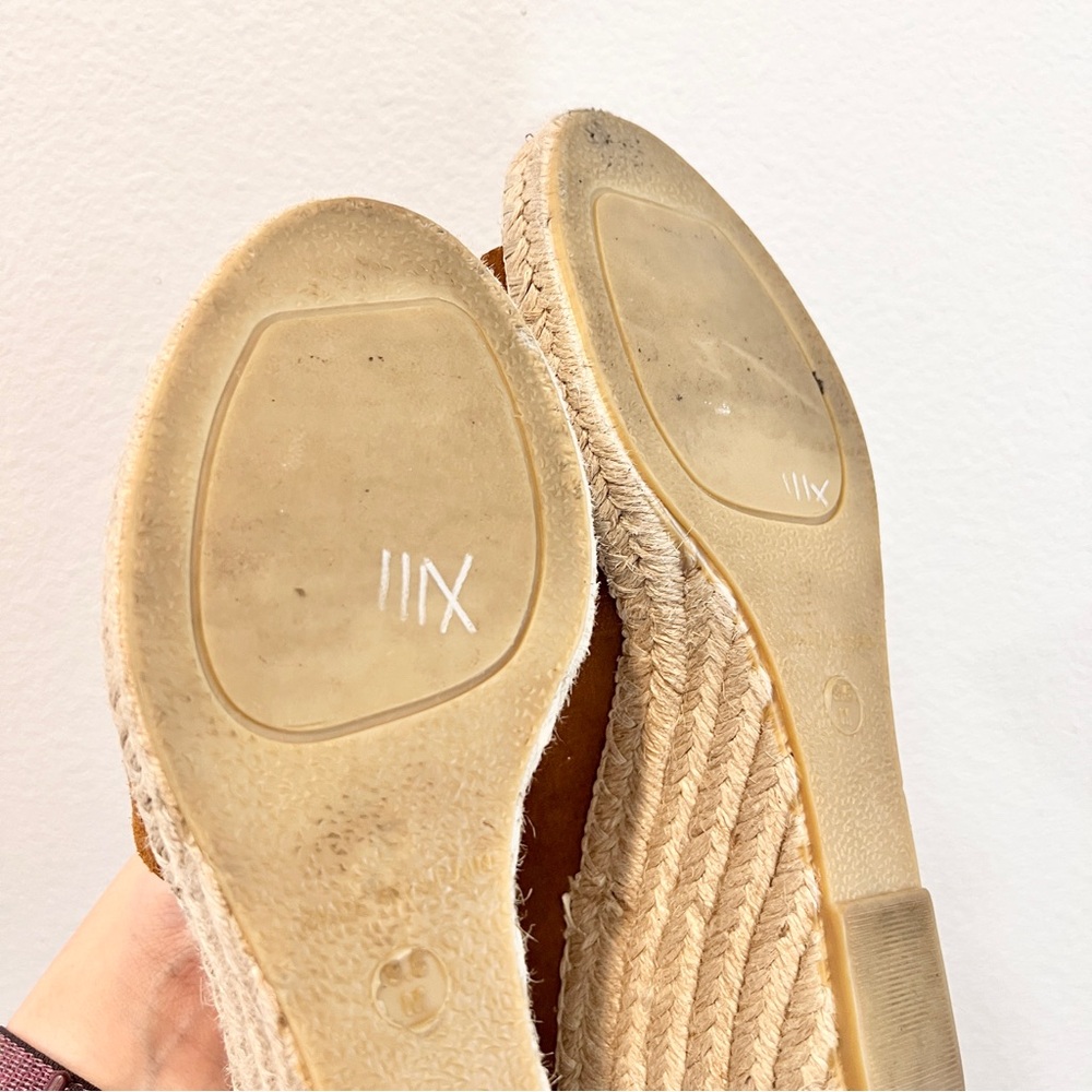 Vince Sonora Wedges Women’s 9.5 Brown Suede Espadrille Jute Heels Made in Spain - Picture 5 of 10